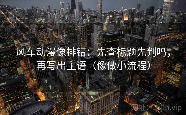 风车动漫像排错：先查标题先判吗，再写出主语（像做小流程）